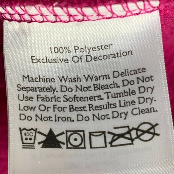 Eddie Bauer Jacket Womens Large Pink Fleece Full Zip Pockets Floral Embroidery - Picture 11 of 11